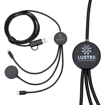 Infinity 5-in-1 48" Charging Cable with Watch Charger & Light-Up Logo