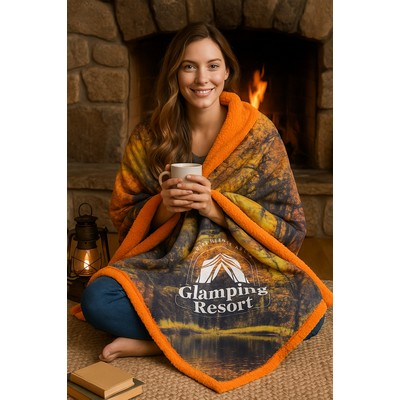 Bordeaux Luxe X-Large Sherpa Colorfusion Blanket